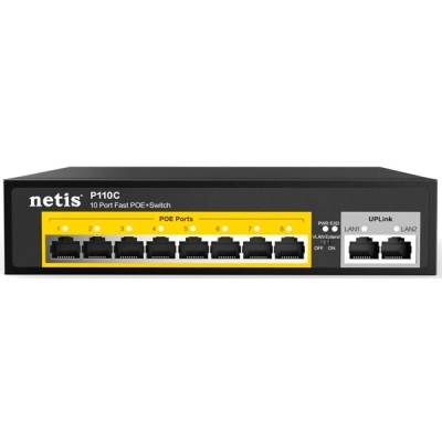 Netis P110C 8xFE PoE, 2xFE