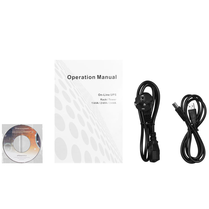 ИБП 2E OD2000RT, 2000VA/1800W, RT2U, LCD, USB, 4xSchuko