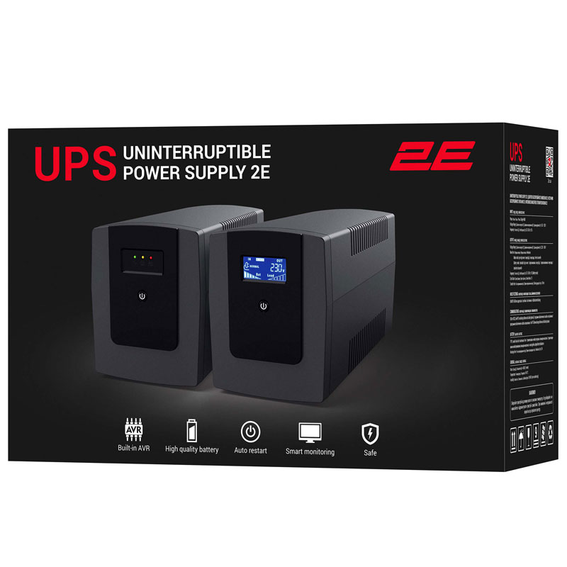 2E ИБП ED850, 850VA/480W, LED, 2xSchuko